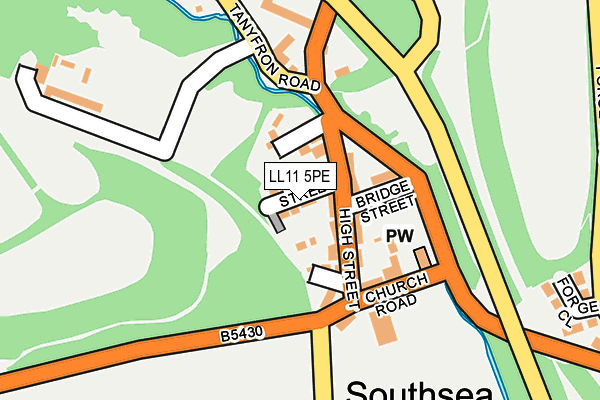 LL11 5PE map - OS OpenMap – Local (Ordnance Survey)