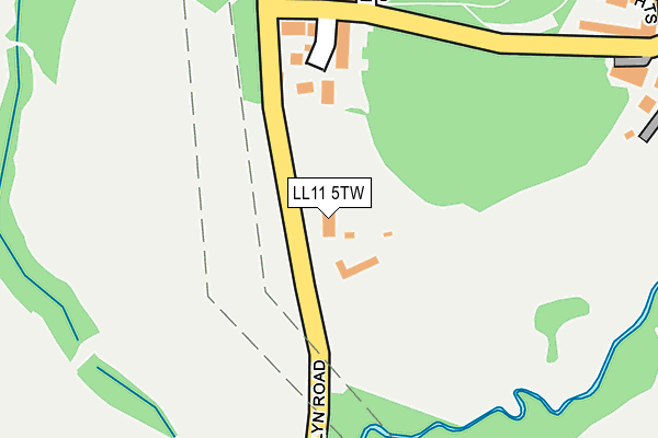 LL11 5TW map - OS OpenMap – Local (Ordnance Survey)