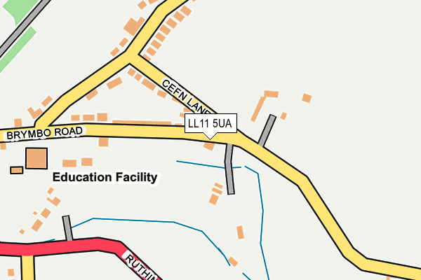 LL11 5UA map - OS OpenMap – Local (Ordnance Survey)