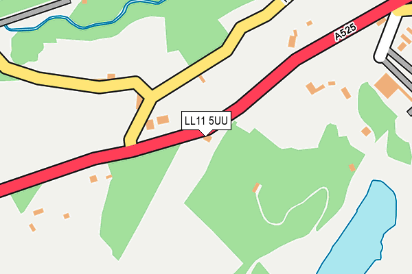 LL11 5UU map - OS OpenMap – Local (Ordnance Survey)