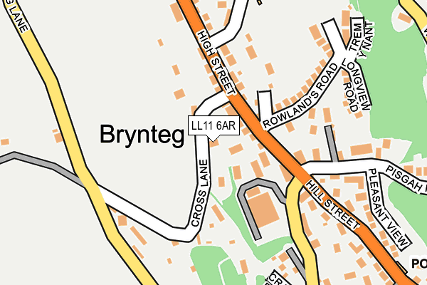 LL11 6AR map - OS OpenMap – Local (Ordnance Survey)