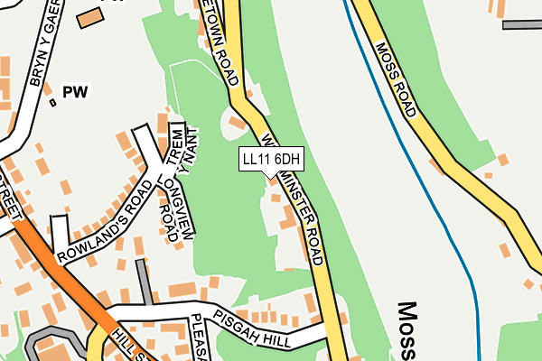 LL11 6DH map - OS OpenMap – Local (Ordnance Survey)