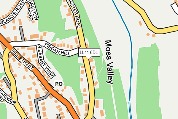 LL11 6DL map - OS OpenMap – Local (Ordnance Survey)