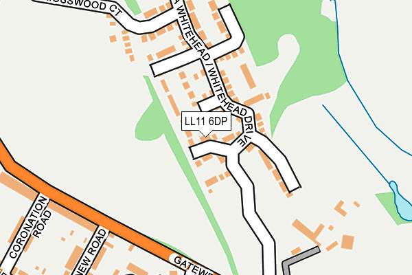 LL11 6DP map - OS OpenMap – Local (Ordnance Survey)