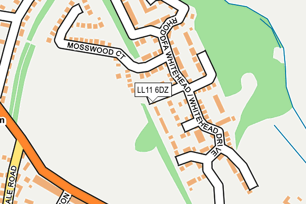 LL11 6DZ map - OS OpenMap – Local (Ordnance Survey)