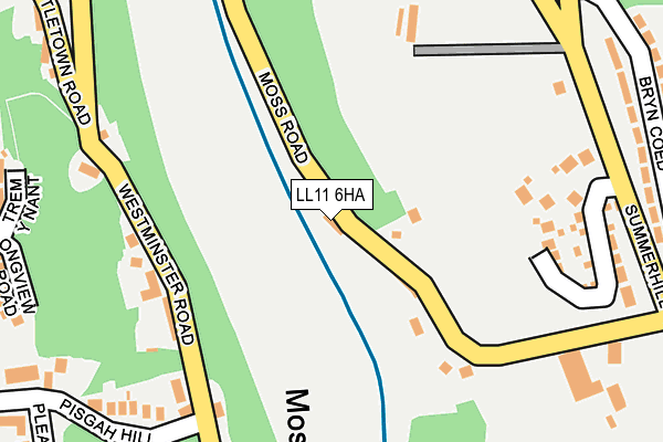LL11 6HA map - OS OpenMap – Local (Ordnance Survey)