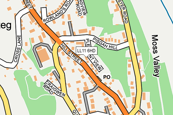 LL11 6HD map - OS OpenMap – Local (Ordnance Survey)