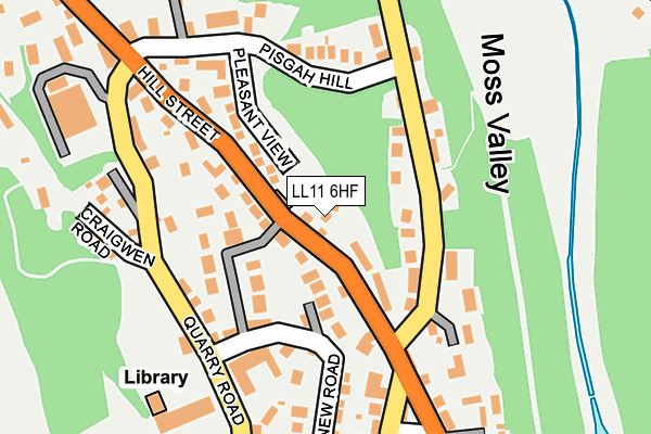 LL11 6HF map - OS OpenMap – Local (Ordnance Survey)