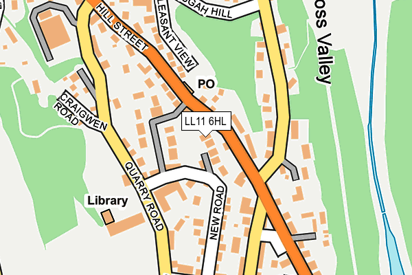 LL11 6HL map - OS OpenMap – Local (Ordnance Survey)