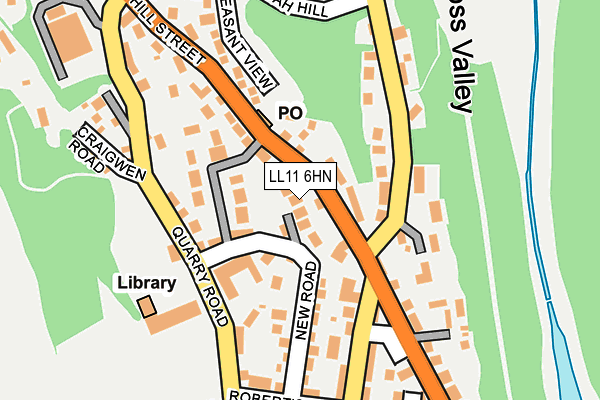 LL11 6HN map - OS OpenMap – Local (Ordnance Survey)