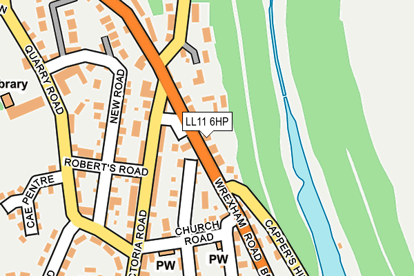 LL11 6HP map - OS OpenMap – Local (Ordnance Survey)