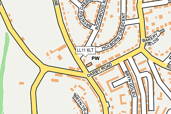 LL11 6LT map - OS OpenMap – Local (Ordnance Survey)