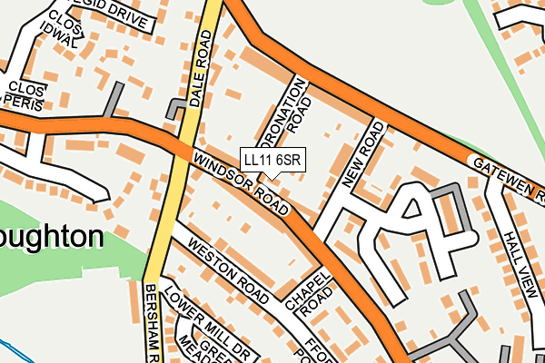 LL11 6SR map - OS OpenMap – Local (Ordnance Survey)