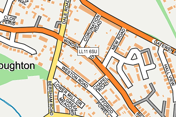 LL11 6SU map - OS OpenMap – Local (Ordnance Survey)