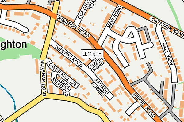 LL11 6TH map - OS OpenMap – Local (Ordnance Survey)