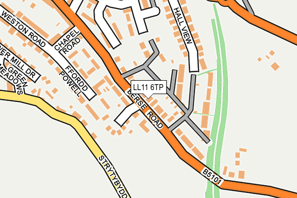 LL11 6TP map - OS OpenMap – Local (Ordnance Survey)