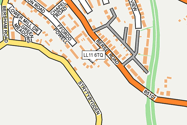 LL11 6TQ map - OS OpenMap – Local (Ordnance Survey)