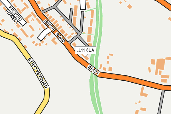 LL11 6UA map - OS OpenMap – Local (Ordnance Survey)