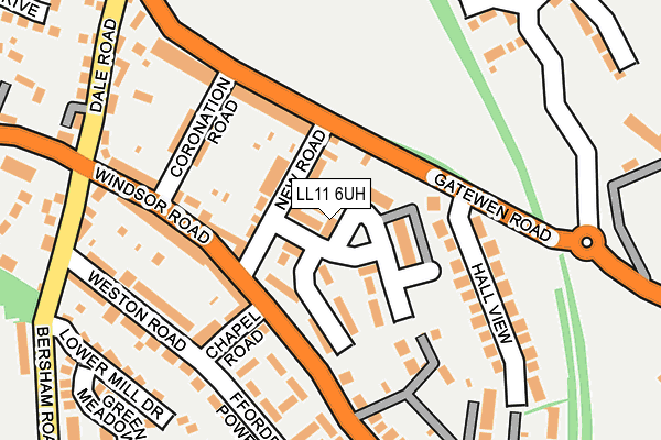 LL11 6UH map - OS OpenMap – Local (Ordnance Survey)