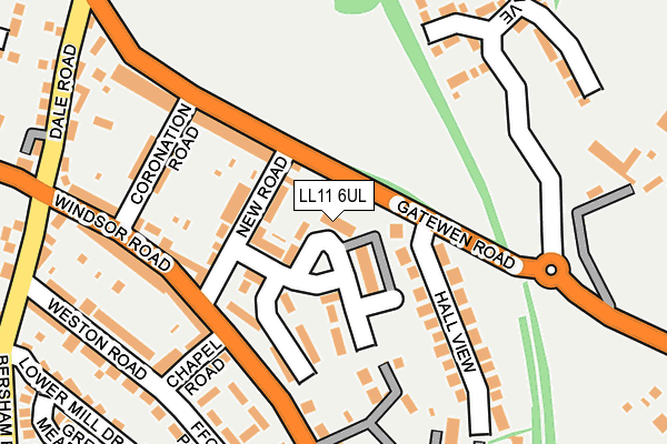 LL11 6UL map - OS OpenMap – Local (Ordnance Survey)
