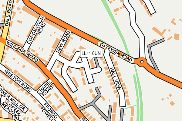 LL11 6UN map - OS OpenMap – Local (Ordnance Survey)