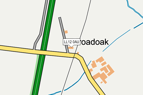 LL12 0AU map - OS OpenMap – Local (Ordnance Survey)