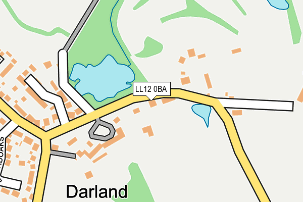 LL12 0BA map - OS OpenMap – Local (Ordnance Survey)