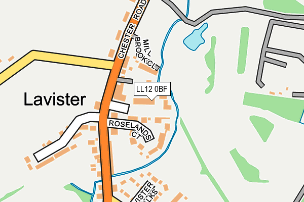 LL12 0BF map - OS OpenMap – Local (Ordnance Survey)