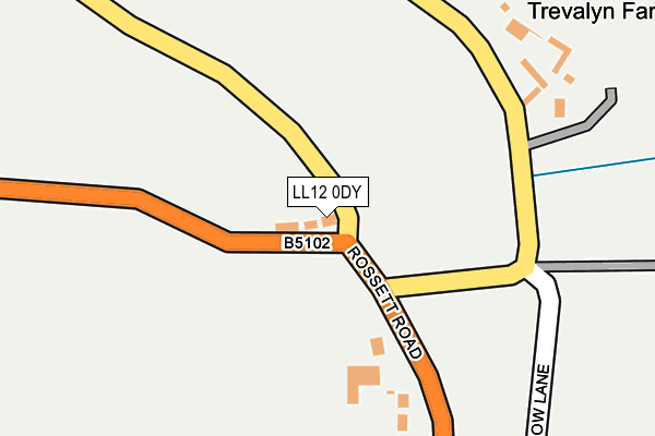 LL12 0DY map - OS OpenMap – Local (Ordnance Survey)