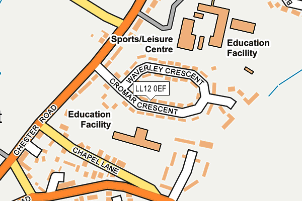 LL12 0EF map - OS OpenMap – Local (Ordnance Survey)