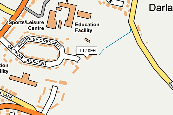 LL12 0EH map - OS OpenMap – Local (Ordnance Survey)