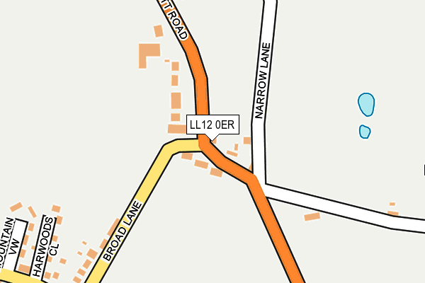 LL12 0ER map - OS OpenMap – Local (Ordnance Survey)