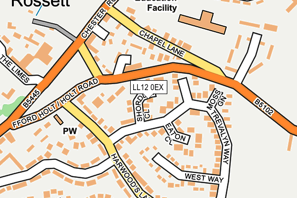 LL12 0EX map - OS OpenMap – Local (Ordnance Survey)