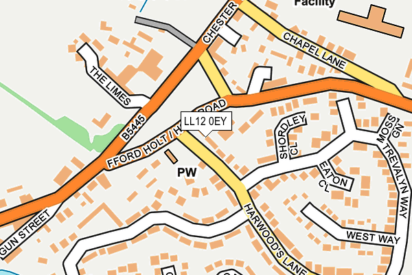 LL12 0EY map - OS OpenMap – Local (Ordnance Survey)