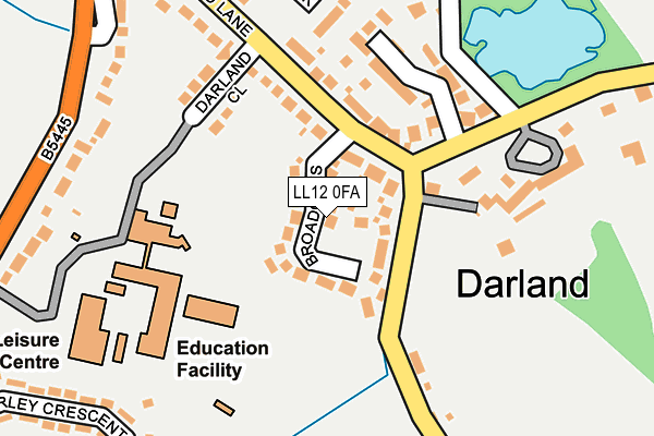 LL12 0FA map - OS OpenMap – Local (Ordnance Survey)