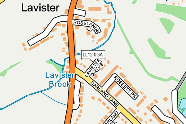 LL12 0GA map - OS OpenMap – Local (Ordnance Survey)