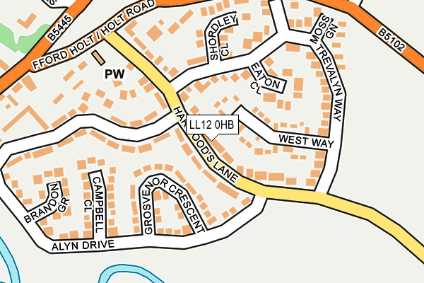 LL12 0HB map - OS OpenMap – Local (Ordnance Survey)