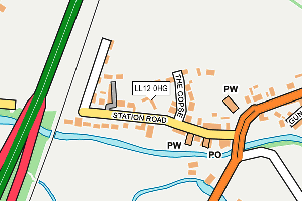 LL12 0HG map - OS OpenMap – Local (Ordnance Survey)