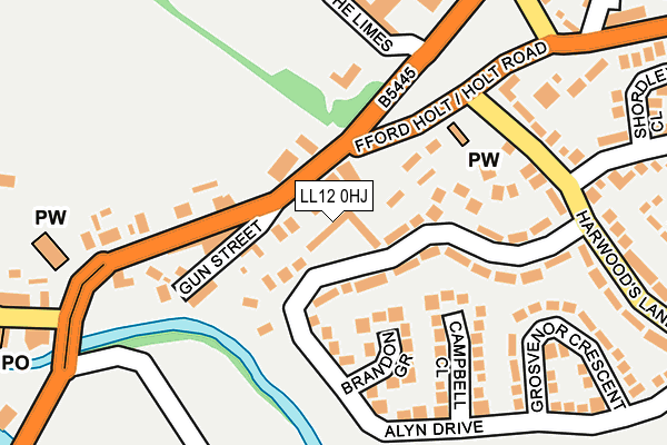 LL12 0HJ map - OS OpenMap – Local (Ordnance Survey)