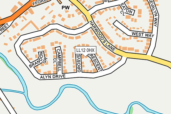 LL12 0HX map - OS OpenMap – Local (Ordnance Survey)