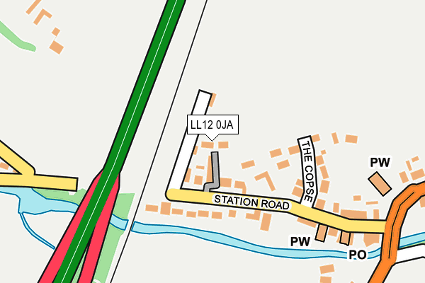 LL12 0JA map - OS OpenMap – Local (Ordnance Survey)
