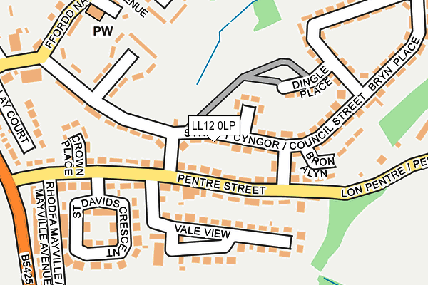 LL12 0LP map - OS OpenMap – Local (Ordnance Survey)