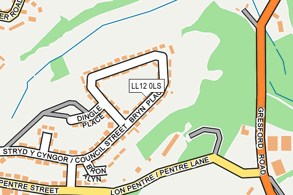 LL12 0LS map - OS OpenMap – Local (Ordnance Survey)