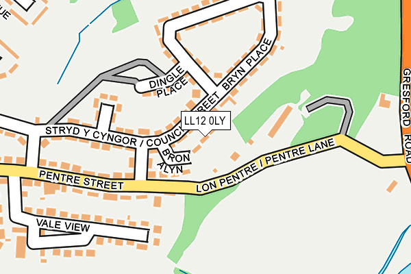 LL12 0LY map - OS OpenMap – Local (Ordnance Survey)