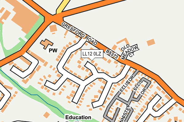 LL12 0LZ map - OS OpenMap – Local (Ordnance Survey)