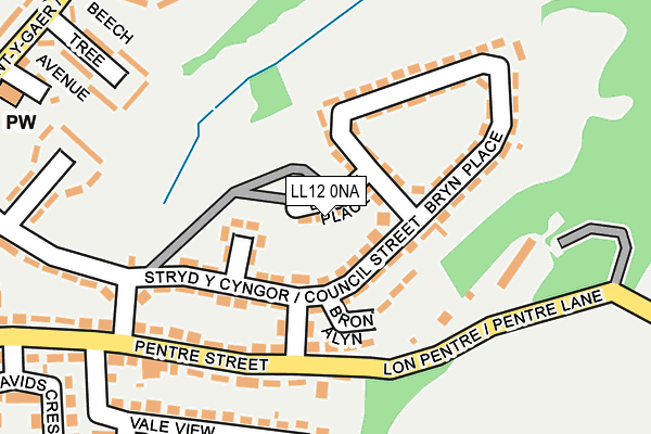 LL12 0NA map - OS OpenMap – Local (Ordnance Survey)