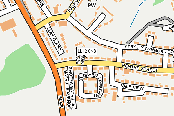 LL12 0NB map - OS OpenMap – Local (Ordnance Survey)