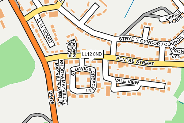 LL12 0ND map - OS OpenMap – Local (Ordnance Survey)