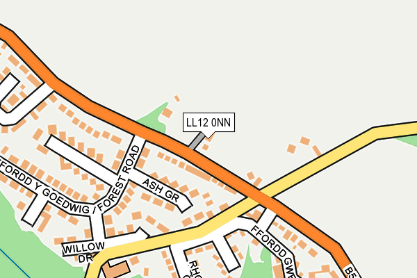 LL12 0NN map - OS OpenMap – Local (Ordnance Survey)