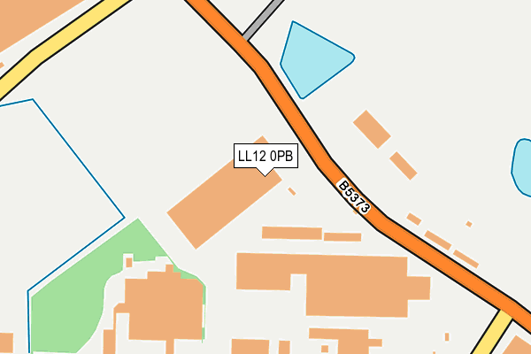 LL12 0PB map - OS OpenMap – Local (Ordnance Survey)